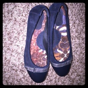 Navy ballet flats
